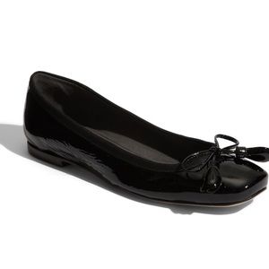 Stuart Weitzman Black Patent Ballet Flats